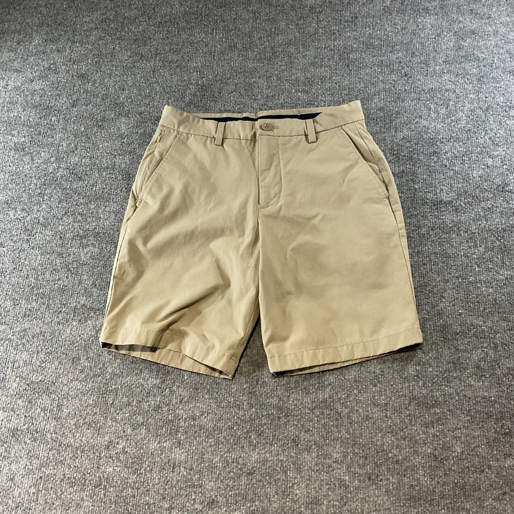 Vineyard Vines On-The-Go OTG Shorts Mens 28 Khaki Tan Golf Performance Stretch